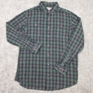 Duluth Shirt Mens Extra Large Tall Green Plaid Tartan Twill Flannel Trim Fit
